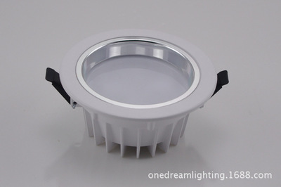 【4寸LED筒燈外殼套件 5-9W壓鑄一體散熱白色LED筒燈外殼配件】價格,廠家,圖片,其他燈具配件,廣州市白云區同和德倫詩五金商行-